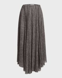 Philosophy di Lorenzo Serafini Printed Mesh Gathered Midi Skirt at Neiman Marcus